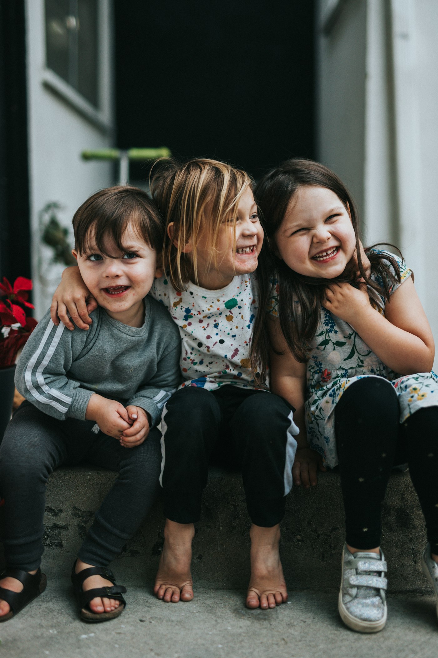 Happy children at home